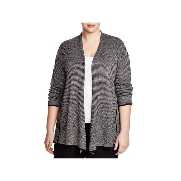EILEEN FISHER Womens Black Wool Blend Long Sleeve Wear To Work Sweater Plus 1X